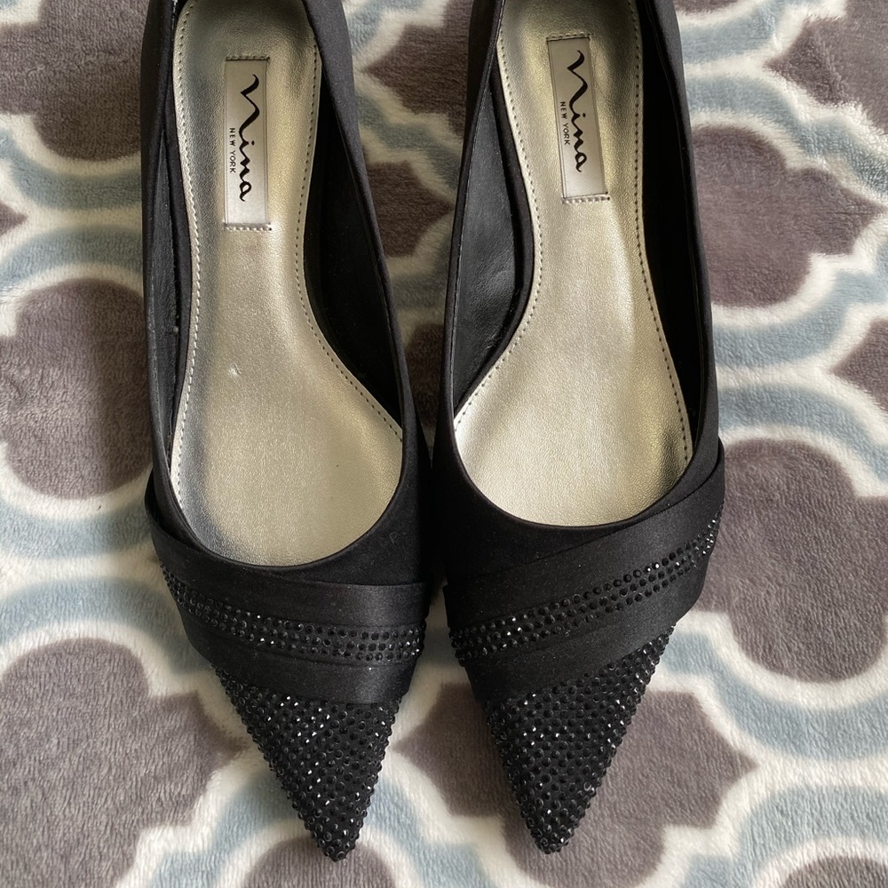Black Silk heels